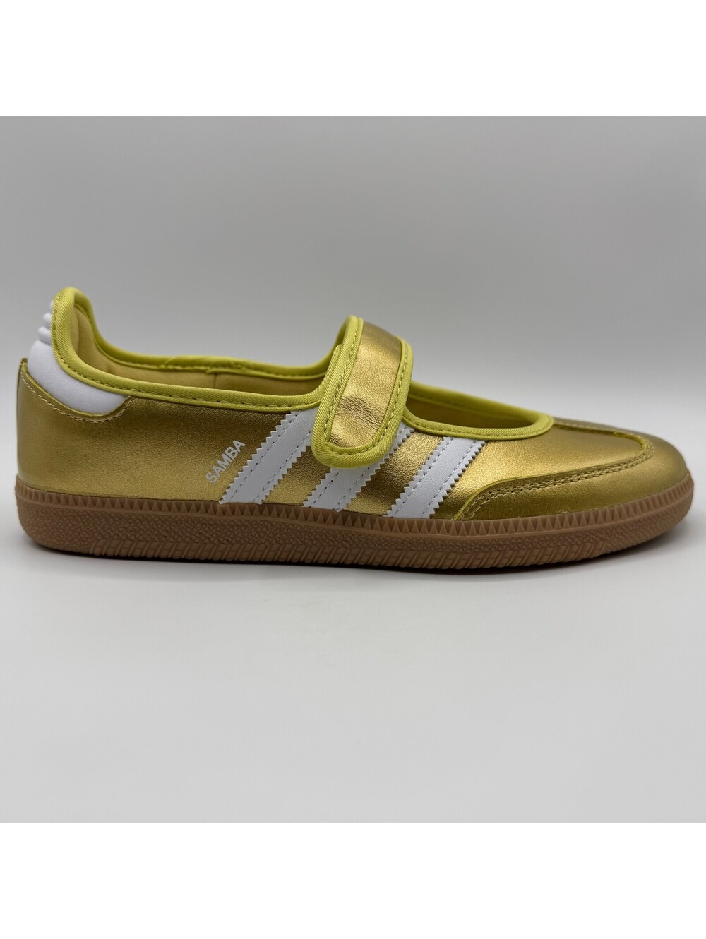 adidas Samba Jane Gold Metallic White Hook & Loop Low Top Sneaker IH6599 Size 7 - Picture 8 of 13